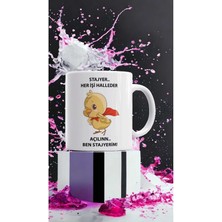 Stajyer Her Işi Halleder Baskılı Kupa Bardak