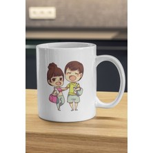 Tatilci Sevgililer Kupa Bardak | Baskılı Bardak | Sevgililer Günü Hediyesi | Tasarım Kupa Bardak