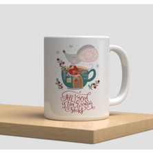 Beyaz Kupa Bardak yeni Yıl Yılbaşı