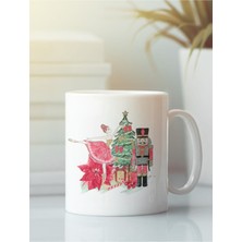 Beyaz Kupa Bardak Yeni Yıl Yılbaşı Kurşun Asker Balerin Çam Ağacı