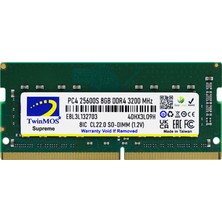 Verto Twinmos MDD48GB3200N, 8gb, Ddr4, 3200MHZ, 1.2V Notebook Ram