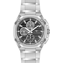 Ferro FM43038A-A4 Quartz Gri Çelik Kordon 43 mm Erkek Kol Saati