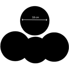 Pastaland Turta Mendili / Pasta Altlığı Siyah Yuvarlak 18 cm 10 Adet