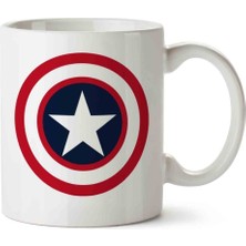 Captain America Kalkan Porselen Kupa Bardak
