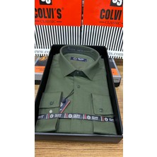 Slim Fit Uzunkol Pamuk Saten Yumuş ve Harika Dokumalı Özel Tasarımlı Hediye Kutulu Gömlek