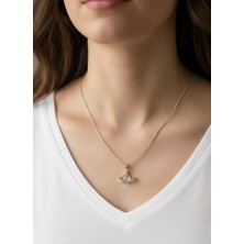 Nurora Altın Işıltılı Gezegen Çelik Kolye