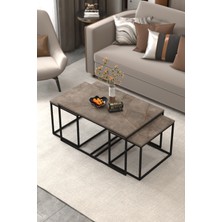 Orta Sehpa ve Zigon Yan Sehpa Flora Set Gordion