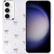 Ceponya Galaxy S23 Fe Kılıf Airbag Tasarımlı Simli Şeffaf Kutup Kapak