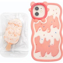 Nexiva Iphone 11 ile Uyumlu Dondurma Temalı Kılıf Telefon Tutucu Hediyeli