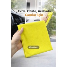 Cabbaroğlu Ticaret Mikrofiber Cam Bezi   – Ev Araba Ofis Için Iz Bırakmayan Temizlik Bezi