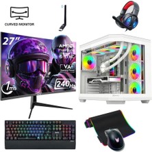 İzoly T52-Y White Ryzen 7 5700X 32GB 1tb M.2 Nvme Rtx 5060 8gb 240MM Sıvı Soğutma 27" 2400HZ Oyuncu Masaüstü Bilgisayarı