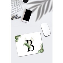 Tropik Desenli B Harfli Dikdörtgen Mouse Pad