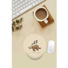 Tembel Hayvan Desenli Bilek Destekli Mouse Pad
