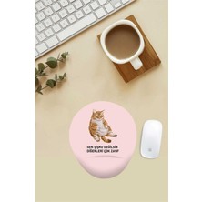 Sen Şişko Değilsin Diğerleri Çok Zayıf Desenli Bilek Destekli Mouse Pad