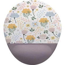 Çiçekler3 Oval Bilek Destekli Mouse Pad