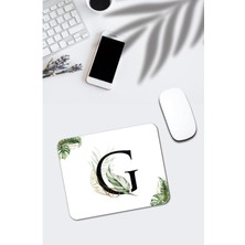 Tropik Desenli G Harfli Dikdörtgen Mouse Pad