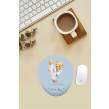 Kareteci Teddy Desenli Bilek Destekli Mouse Pad