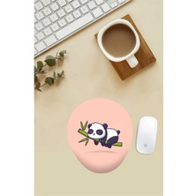 Uyuyan Panda Desenli Bilek Destekli Mouse Pad