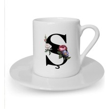 Ş Harfi Baskılı Beyaz Türk Kahvesi Fincanı