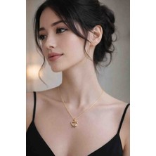 Myth Atelier Altın Kaplama Inci Detaylı Kalp Figürlü Zarif Kolye - Şık ve Zarif, Sevgililer Günü, Hediye