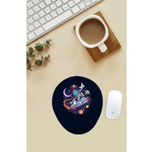 Rocket Astronot Desenli Bilek Destekli Mouse Pad