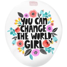 You Can Change The World Girl Baskılı Bilek Destekli Mouse Pad