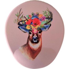 Geyik Desenli Bilek Destekli Mousepad