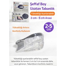 Direkstoktan Şeffaf Boy Uzatan Silikon Tabanlık | Ayarlanabilir Yükseklik Artışı | Konforlu ve Gizli Kullanım