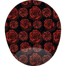 Kırmızı Güller - Bilek Destekli Güllü Gül Desenli Mousepad