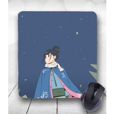 Çizgi Karakter Baskılı Kare Bilek Destekli Mouse Pad