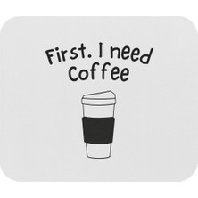 Kahve Desenli Mouse Pad, 23X19 Cm, Kaymaz Taban, Ev, Ofis ve Oyun Için Rahat ve Yumuşak Mousepad