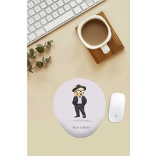 Şapkalı Teddy Desenli Bilek Destekli Mouse Pad