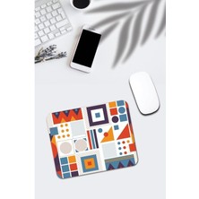 Renkli Geometrik Şekiller Desenli Mousepad