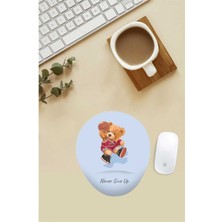 Never Give Up Yazılı Bilek Destekli Mouse Pad
