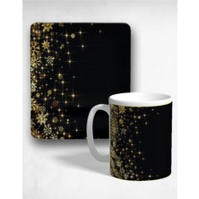 Pırıltı Bilek Destekli Mouse Pad ve Kupa Bardak Seti