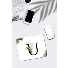 Tropik Desenli U Harfli Dikdörtgen Mouse Pad