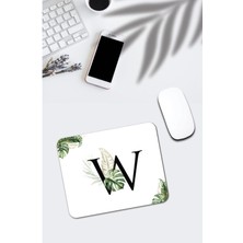 Tropik Desenli W Harfli Dikdörtgen Mouse Pad