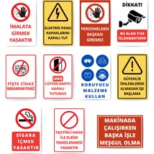GLASSİFY 11’li Isg Uyarı Levhaları Seti Mdf