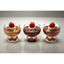 Zürih Collection 3 Parça Tatlı Sunum Bardağı Magnolia Kase Dondurmalık Çok Amaçlı Sunumluj Tatlı Kasesi Kokteyl Bardağı Cam Bubble Desert Cup 300ML Borosilikat Cam