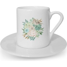 Türk Kahvesi Fincanı Çiçekli