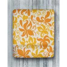 Turuncu Desen Bilek Destekli Mouse Pad