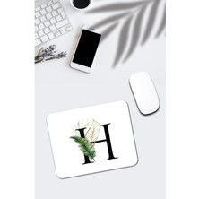 Yaprak Desenli H Harfli Mousepad