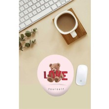 Love Teddy Desenli Bilek Destekli Mouse Pad