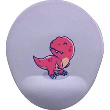 Sevimli Dinazor Oval Bilek Destekli Mouse Pad