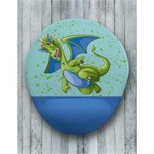 Ejderha Oval Bilek Destekli Mouse Pad