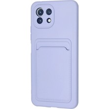 Marsilyan Xiaomi Mi 11 Kılıf Kelvin Kartvizitli Silikon - Lila