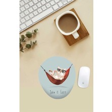 Take It Easy Yazılı Bilek Destekli Mouse Pad