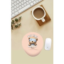 Uyuyan Teddy Desenli Bilek Destekli Mouse Pad