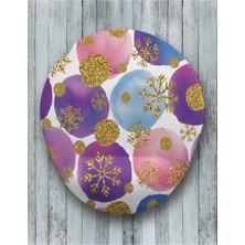 Renkli Toplar Oval Bilek Destekli Mouse Pad