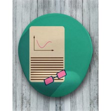 Muhasebeci Oval Bilek Destekli Mouse Pad